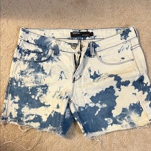 BDG Tie-Dye Blue and White Jean Shorts